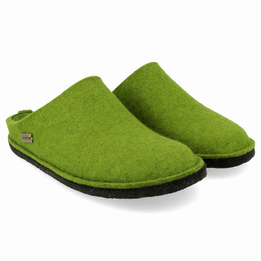 Haflinger Soft Novelty Tøfler Dame Grøn | EKB5051UP